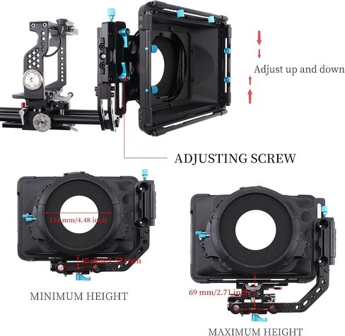Fotga DP3000 M3 4x4 Swing-Away Matte Box for 15mm Rail Follow Focus Rig DSLR Mirrorless Camera EOS R EOS-1D X 5D 5DS 6D 7D II III IV R50 R8 R10 Z6 Z7 Z8 D5 D850 Sony A7 A7R A7S II III IV A7IV BMPCC 4K in Kuwait