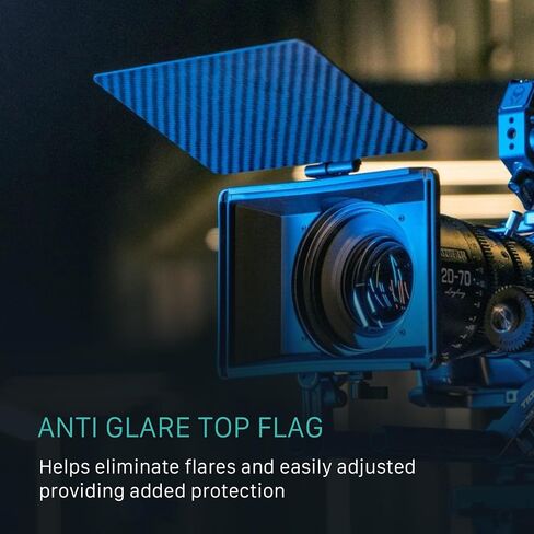 Tilta Mini Matte Box | 15mm Rod Adapter & 4 Lens Adapters | Lightweight | Filter Support | Top Flag | Dual Cold Shoe Mount | Designed for Mirrorless, DSLR | MB-T15 in Kuwait