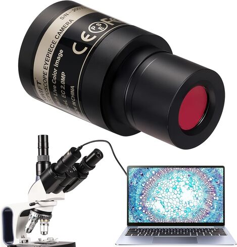 SWIFT EP2M 2-MP 1920 * 1080 Digital Eyepiece Microscope Camera, fits 23.2 mm eyepieces & Most trinocular phototubes, S-Viewer for Measuring & Annotation, Compatible with Windows 7–11 & macOS in Kuwait