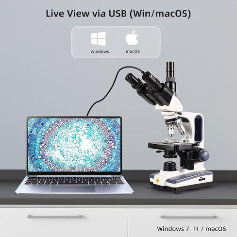 SWIFT EP2M 2-MP 1920 * 1080 Digital Eyepiece Microscope Camera, fits 23.2 mm eyepieces & Most trinocular phototubes, S-Viewer for Measuring & Annotation, Compatible with Windows 7–11 & macOS in Kuwait