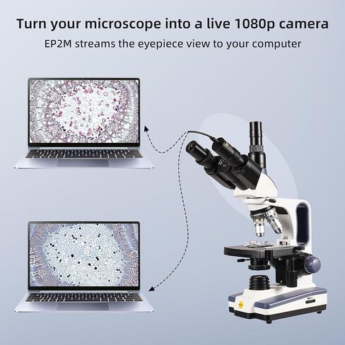 SWIFT EP2M 2-MP 1920 * 1080 Digital Eyepiece Microscope Camera, fits 23.2 mm eyepieces & Most trinocular phototubes, S-Viewer for Measuring & Annotation, Compatible with Windows 7–11 & macOS in Kuwait