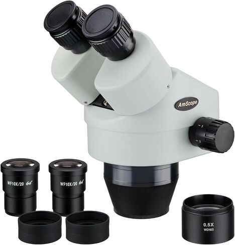 AmScope SM3545B 3.5X-45X Binocular Zoom Power Stereo Microscope Head in Kuwait