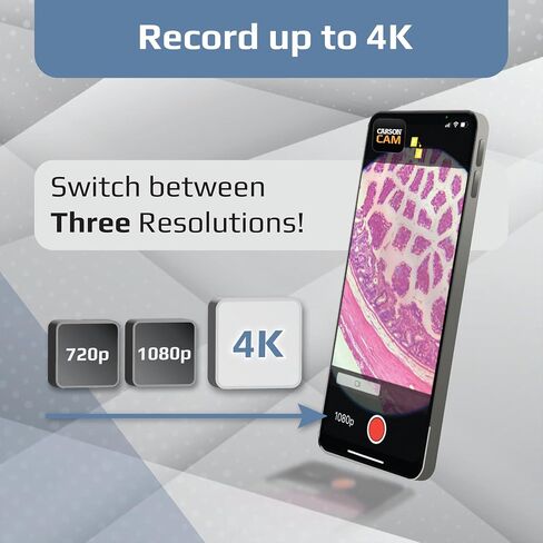 MicroBrite Adapter Clip, Smartphone Adapter Kit for Microscope Digiscoping | works with CarsonCam Phone App - Converts into Powerful Handheld Digital Microscope (MM-310) in Kuwait