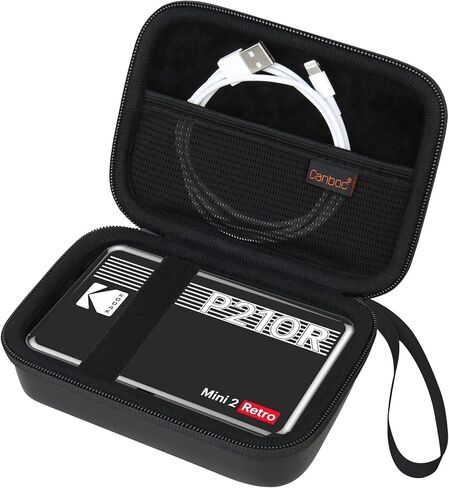 Canboc Carrying Case for KODAK Mini 2 Retro 4PASS Portable Photo Printer/KODAK Mini Shot 2 Retro 4PASS 2-in-1 Instant Digital Camera, Mesh Bag fits Photo Paper and Cable, Yellow in Kuwait