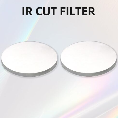 قطعتان من فلتر القطع AR-IR مقاس 6.5 مم × 1.0 مم 650 نانومتر، زجاج حجب الأشعة تحت الحمراء لعدسة الكاميرا (M12)/فلتر الأشعة فوق البنفسجية للتلسكوب/ماسح الباركود/زجاج بصري آمن للتعرف على الوجه، كاميرا عين Raspberry Pi NoIR وPS3 in Kuwait