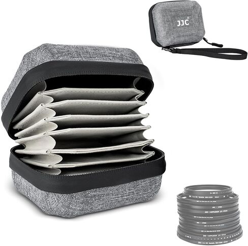 JJC 10 Pockets Hard Shell Lens Filter Bag Up to 95mm, Water Resistant & Dustproof, Camera Filter Pouch Carrying Case for Photography Round Filter with Microfiber Cleaning Cloth | Camera Filter Pouch Carrying Case for Photography 49mm 52mm 55mm 58mm 62mm 6 in Kuwait