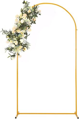 Vincidern 6.6FT Arch Backdrop Stand and Cover Set, Metal Arch Stand with White Cover for Wedding, Party, Baby Showers, Graduation, Birthday, Event Backdrop Decorations in Kuwait