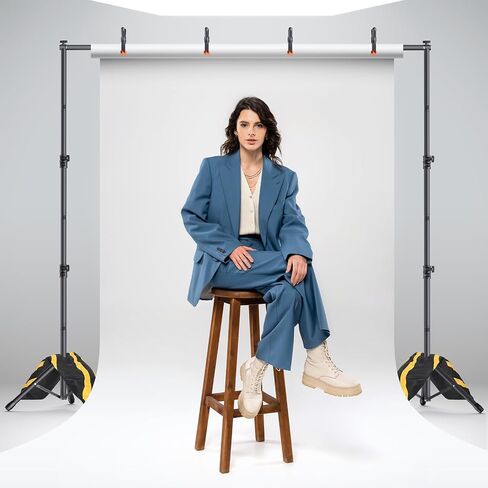 Backdrop Stand Kit - 6 Widths, 10x10ft Adjustable Background Stand for Parties & Studio Photography in Kuwait