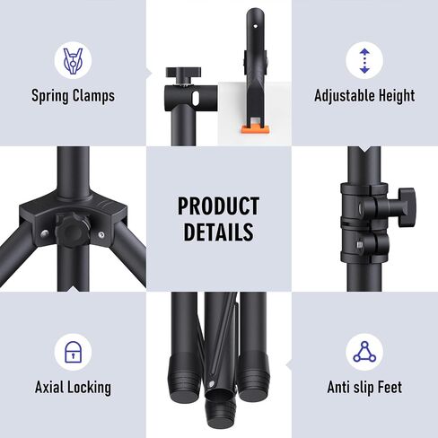 Backdrop Stand Kit - 6 Widths, 10x10ft Adjustable Background Stand for Parties & Studio Photography in Kuwait