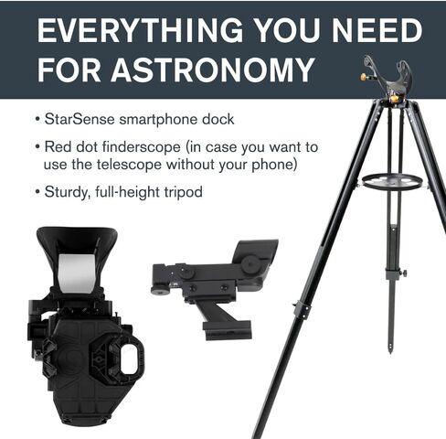 Celestron StarSense Explorer LT 80AZ App-Enabled Telescope – 80mm Refractor with Smartphone Dock & StarSense App – iPhone & Android Compatible – Easy-to-Use for Beginners in Kuwait