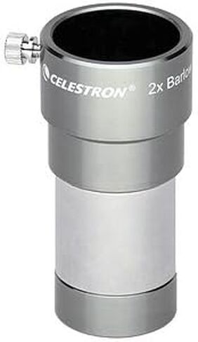Celestron 93326 Omni Barlow Lens, Silver, 2 x 1.25 Inch in Kuwait