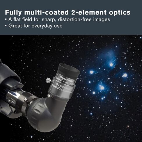 Celestron 93326 Omni Barlow Lens, Silver, 2 x 1.25 Inch in Kuwait
