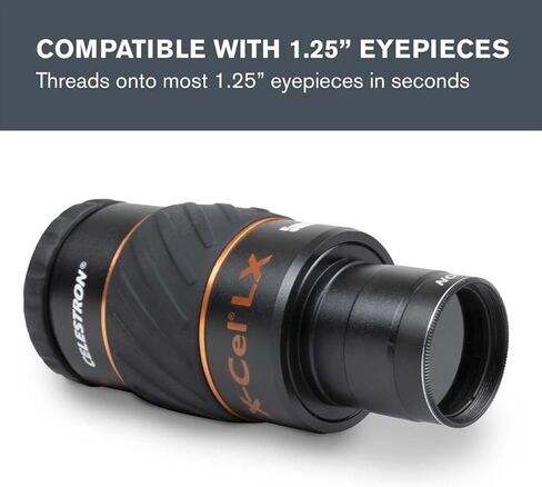 Celestron 1.25 inch Moon Filter - Suitable for Lunar Observation, Extra Bright Planets or Terrestrial Viewing Over Sand or Snow, Black in Kuwait