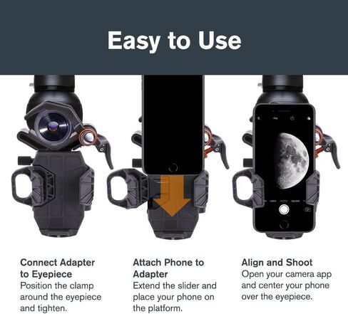 Celestron – NexYZ – Universal Smartphone Adapter for Telescope, Binoculars & Spotting Scopes – 3-Axis Precision Alignment – Capture Images & Video Through Your Optics – Compact and Travel-Friendly in Kuwait