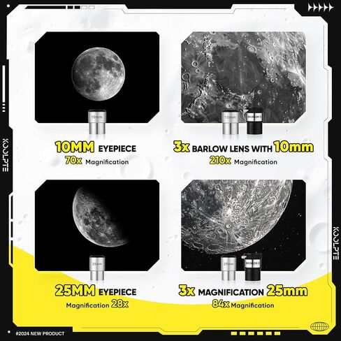 Koolpte 90mm 700mm Telescope for Adults & Beginners, Vertisteel AZ Mount | 90mm 700mm telescope for adults and beginners; fully multi-coated optics, Vertisteel AZ mount, phone adapter, remote and bag. in Saudi Arabia