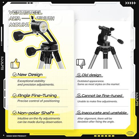 Koolpte 90mm 700mm Telescope for Adults & Beginners, Vertisteel AZ Mount | 90mm 700mm telescope for adults and beginners; fully multi-coated optics, Vertisteel AZ mount, phone adapter, remote and bag. in Saudi Arabia