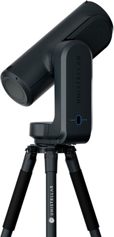 Odyssey - UNISTELLAR Smart Telescope (no Eyepiece), 85mm f/3.9 (320mm) Digital & Computerized, App-Controlled Motorized Alt-Az, Enhanced Vision, RAW/FITS Export, 64GB, Tripod, 5h Battery (Black) | 85mm f/3.9 (320mm) Digital, Computerized, App-Controlled M in Kuwait
