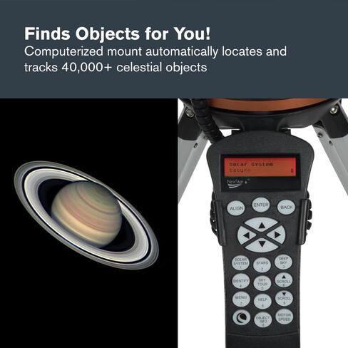 Celestron - 114LCM Computerized Newtonian Telescope - Telescopes for Beginners - 2 Eyepieces - Full-Height Tripod - Motorized Altazimuth Mount - Large 114mm Newtonian Reflector in Kuwait