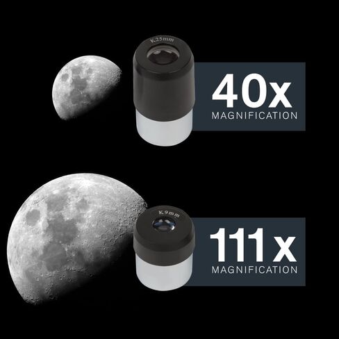 Celestron - 114LCM Computerized Newtonian Telescope - Telescopes for Beginners - 2 Eyepieces - Full-Height Tripod - Motorized Altazimuth Mount - Large 114mm Newtonian Reflector in Kuwait