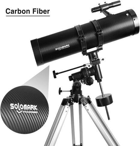 Telescope 130EQ Newtonian Reflector Telescopes for Adults, Professional Telescopes for Adults Astronomy, Comes with 1.5X Barlow Lens Smartphone Adapter & 13% T Moon Filter in Kuwait