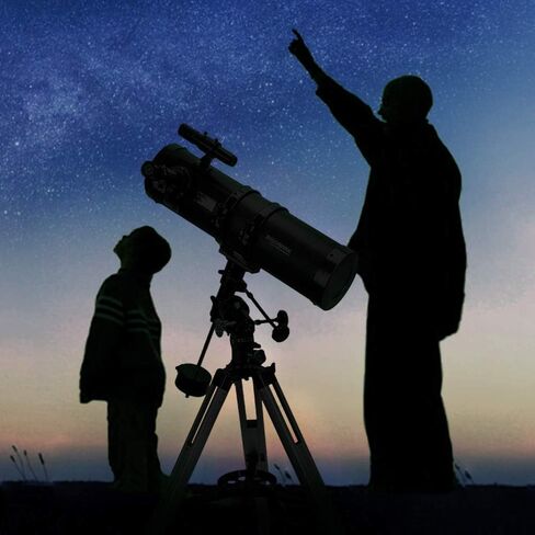 Telescope 130EQ Newtonian Reflector Telescopes for Adults, Professional Telescopes for Adults Astronomy, Comes with 1.5X Barlow Lens Smartphone Adapter & 13% T Moon Filter in Saudi Arabia