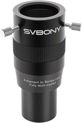 SVBONY SV216 2X Barlow Lens, 1.25inch FMC 4-Elements APO Apochromatic Barlow, Double Magnification Telescope Accessories for Planetary Visual and Photography in Kuwait