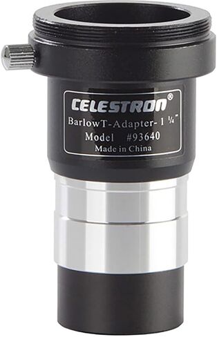 Celestron 93640 1.25 Inch Universal Barlow and T-Adaptor, Silver/Black in Kuwait