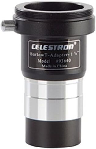 Celestron 93640 1.25 Inch Universal Barlow and T-Adaptor, Silver/Black in Kuwait