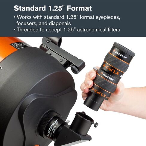 Celestron 93529 1.25 Inch X-Cel LX 2X Barlow Lens, Black in Kuwait