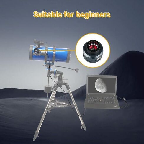SVBONY SV105 Telescope Camera, 1.25" IMX307 CMOS Color Eyepiece Camera | Plug and play, M28.5x0.6 Thread, USB 2.0 Electronic Telescope Eyepiece for Telescope, Suitable for Astrophotography Beginners in Kuwait