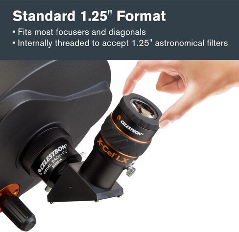 Celestron 93423 X-CEL LX Series 1.25 inch / 9mm Eyepiece, Black in Kuwait