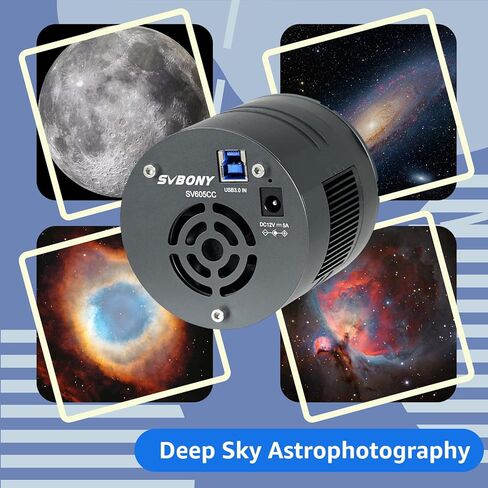 SVBONY SV605CC Cooled Astrophotography Camera, 9MP IMX533 CMOS Color Camera | Double Layer Semiconductor Refrigeration, USB3.0, 30 ℃ Lower for Deep Sky Astrophotography Panoramic Astronomy &Lucky Imaging in Kuwait