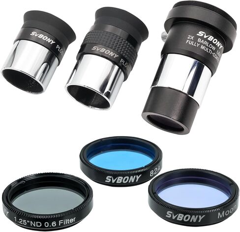 SVBONY SV233 Telescope Eyepiece Set,7-Piece Eyepiece & Filter Accessory Kit in Kuwait