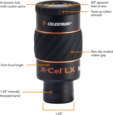Celestron 93421 X-Cel LX Series - 1.25'' Eyepiece, 5 mm in Kuwait