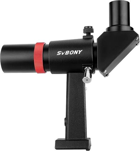 SVBONY SV182 Finder Scope, Right-Angle Correct-Image Optical Finder, 6x30mm | Telescope Finder Scopes, 90°Right Angle Diagonal, Neck Relaxed, with Crosshair and Bracket, Robust for Astronomy Telescope in Kuwait