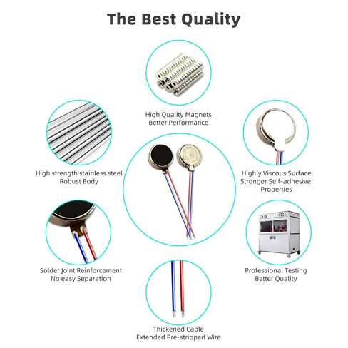 30PCS 10mm×2.7mm DC 3V 12000rpm Mini Vibration Motors | Ultra-thin 2.7mm profile, 12000rpm high speed, 3V low-voltage operation, 30PCS bulk pack for phones, wearables. in Kuwait