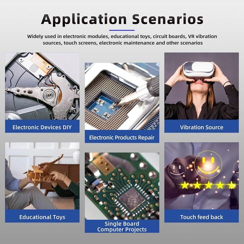 30PCS 10mm×2.7mm DC 3V 12000rpm Mini Vibration Motors | Ultra-thin 2.7mm profile, 12000rpm high speed, 3V low-voltage operation, 30PCS bulk pack for phones, wearables. in Kuwait