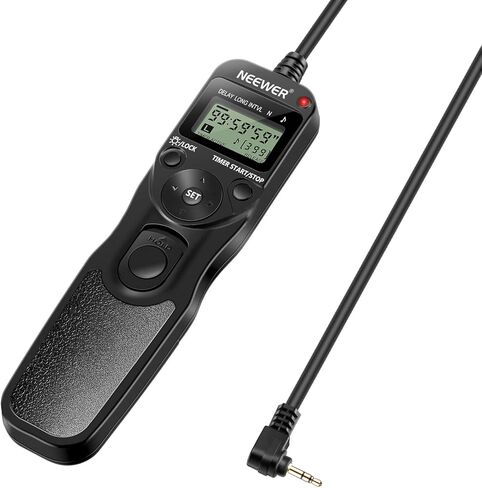 Neewer LCD Timer Shutter Release Remote Control for Canon 700D/T5i, 650D/T4i, 550D/T2i, 500D/T1i, 350D/XT, 400D/XTi, 1000D/XS, 450D/XSi, 60D, 100D, and Pentax in Kuwait