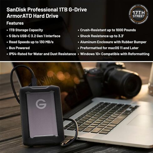Sigma 24-70mm f2.8 DG DN II Art Lens Sony E| Full Frame Format, Six SLD Elements, Rounded 11-Blade with 1TB G-Drive ArmorATD & 64GB Extreme PRO Memory Card and Waith Cleaning Cloth (Bundle Set) in Kuwait