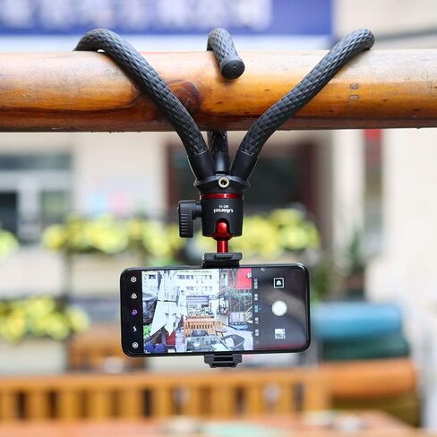 ULANZI Camera Tripod, Mini Flexible Stand w Hidden Phone Holder w Cold Shoe Mount, 1/4'' Screw f Magic Arm, Universal f iPhone 17 16 15 14 Pro Max XS Max Canon Nikon Sony DJ Pocket 4/3 Cameras in Kuwait