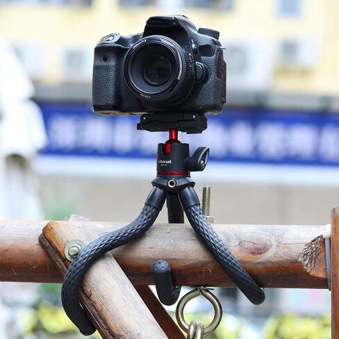 ULANZI Camera Tripod, Mini Flexible Stand w Hidden Phone Holder w Cold Shoe Mount, 1/4'' Screw f Magic Arm, Universal f iPhone 17 16 15 14 Pro Max XS Max Canon Nikon Sony DJ Pocket 4/3 Cameras in Kuwait