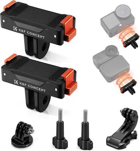 K&F CONCEPT 1 Pack Magnetic Adapter Mount for DJI Osmo Nano/Osmo Action 6 | Quick Release Extension Base Bracket for Tripod,Selfie Stick, Magic Arm, Action Camera Vlogging Accessories, PP09 in Kuwait