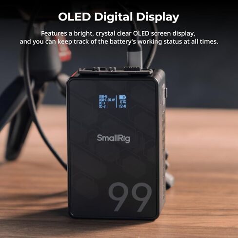 SMALLRIG V Mount Battery, 99Wh / 6800mAh V Mount Battery with 65W Output, 2.5H Full Charge, PD 3.0 USB-C Fast Charging, for Filmmakers, Cameras, Camcorders, Phones, Monitors, Video Lights in Saudi Arabia