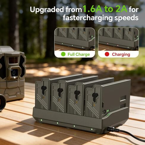 New Reveal Camera Rechargeable Lithium Battery with 4 Port Battery Charger | Compatible with Camera Reveal Ultra, X Gen 3.0, Pro 3.0, X, X Pro, X Gen 2.0, XB, SK in Kuwait