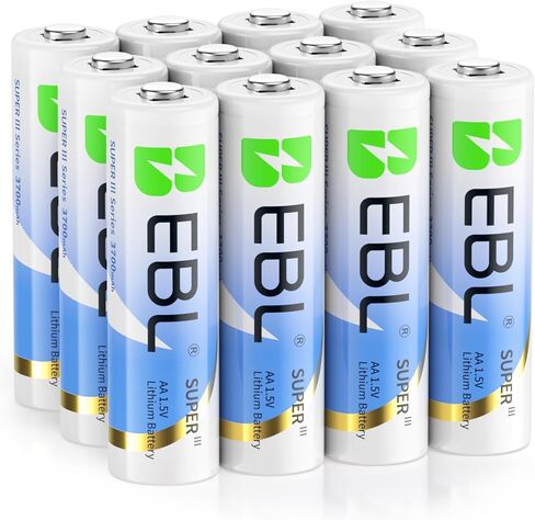 EBL AA Lithium Batteries 3700mAh, 24 Pack Non-Rechargeable 1.5V Longest Lasting Double A Battery Upgraded Super Ⅲ Lithium AA Batteries for Blink Camera, Doorbell, Smart Lock Deadbolt in Saudi Arabia