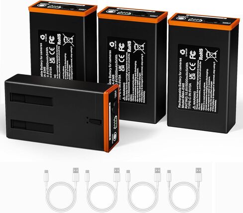 Lesaps 2-Pack 5000mAh Replacement Battery Pack for Moultrie Edge | Compatible with Moultrie Cellular Trail Cameras Edge, Edge Pro, Edge 2, Edge 2 Pro, USB-C & Solar Panels Charging in Saudi Arabia