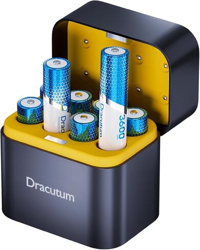 Rechargeable Lithium AA Batteries 4 Pack 3600mWh High Capacity | 1.5V Constant AA Li-ion Rechargeable Batteries for Camera, Doorbell, Smart Lock Deadbolt, Security Aralm System in Kuwait