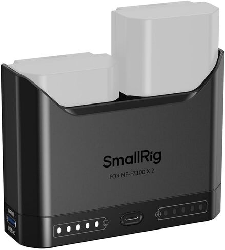 SMALLRIG NP-FZ100 Camera Battery Set for Sony, 22.5W Dual Slot Camera Charger with 1940mAh Batteries, Full Compatible with Sony Alpha A7V A7III A7IV A6700 FX3 FX30 A9 A7C A7CII A7RIII ZV-E1 ZV-E10II in Kuwait
