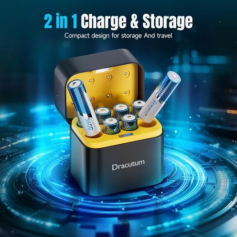 Rechargeable Lithium AA Batteries 4 Pack 3600mWh High Capacity | 1.5V Constant AA Li-ion Rechargeable Batteries for Camera, Doorbell, Smart Lock Deadbolt, Security Aralm System in Kuwait