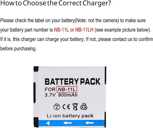NB-11L NB-11LH Battery Charger for Canon PowerShot ELPH 110 HS, 130 HS, 340 HS, 350 HS, A2300, SX400 is, A2400 is, A2500, A3500 is, A4000 is, IXS 240 HS, IXUS 285 HS in Kuwait